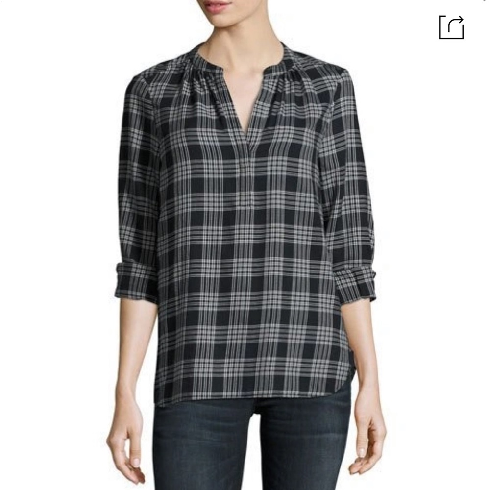 Joie Hesta Popover Shirt in Plaid